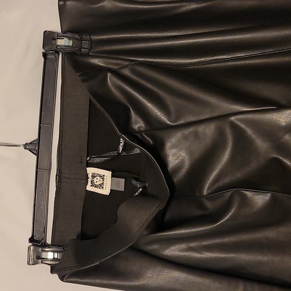 Anne Klein Faux Leather Pull on Leggins - Picture 12 of 16